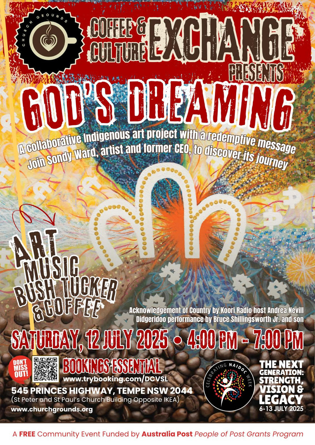 NAIDOC WEEK: Coffee and Culture Exchange presents “God’s Dreaming”
